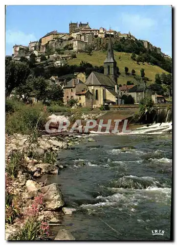 Moderne Karte Images de France Cantal Saint Flour Vue generale