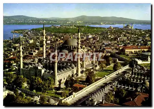 Cartes postales moderne Suleymaniya Camiinin havadan gorunusu Istanbul Turkey