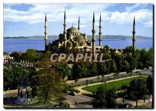 Moderne Karte Sultan Ahmet Camii ve civare Istanbul Turkey