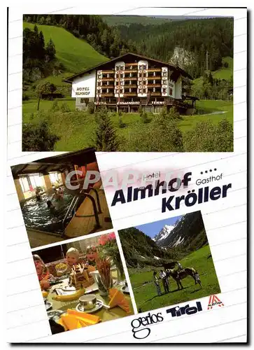 Moderne Karte Hotel Almhof Gasthof Kroiler Familie Kammerlander Gerlos Tirol Austria