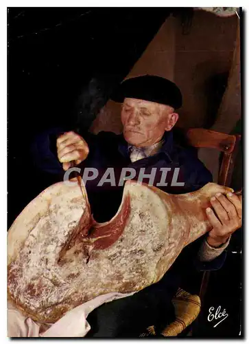 Moderne Karte Dans nos Campagnes Un brave Paysan qui degustee le Jambon de l'annee