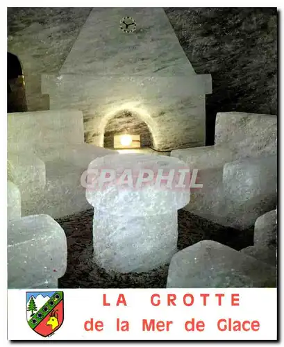 Moderne Karte La Grotte De la Mer de Glace