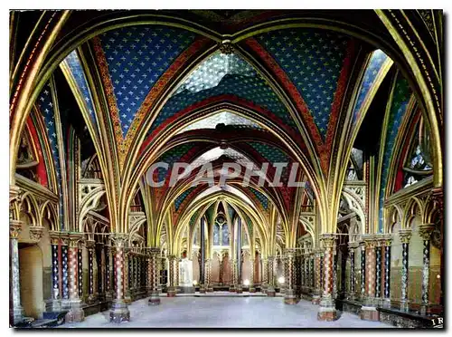 Moderne Karte Le Sainte Chapelle Interieur de la Chapelle basse