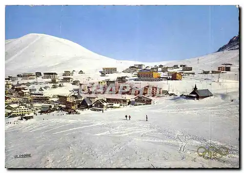 Cartes postales moderne Alpe d'Heuz Vue generale et Notre Dame des Neiges