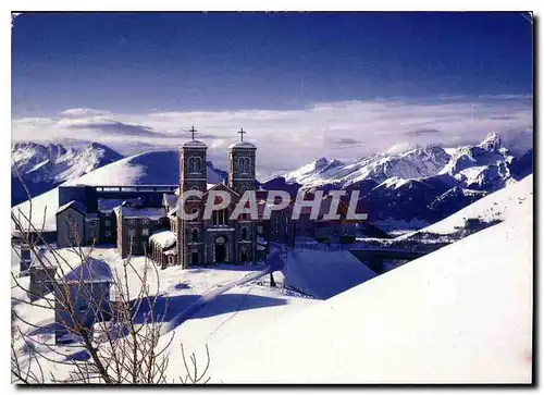 Cartes postales moderne Sanctuaire de la Salette Corps Le sanctuaire de Notre Dame de la Salette en hiver