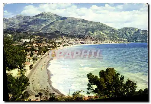 Moderne Karte La Cote d'Azur miracle de la nature Menton Alpes Maritimes vue generale