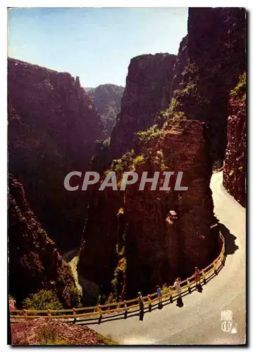 Moderne Karte Paysages de France Gorges de Daluis Alpes Maritimes Taillees dans les schistes rouges ces Gorges