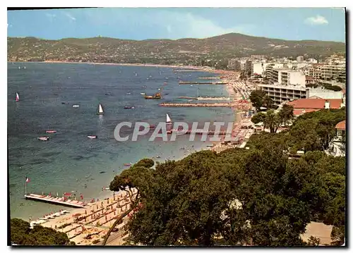 Moderne Karte Juan les Pins vue generale