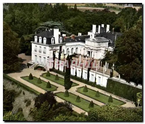 Moderne Karte St Patrice I et L Chateau de Rochecotte vue aerienne