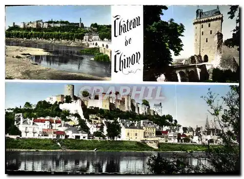 Cartes postales moderne Val de Loire Souvenir du Chateau de Chinon