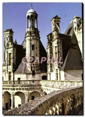 Moderne Karte Chateau de Chambord Tour ouest du Donjon dite Tour Dieudonne