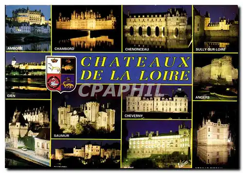 Cartes postales moderne Les Merveilles du Val de Loire ses Chateaux Illumines