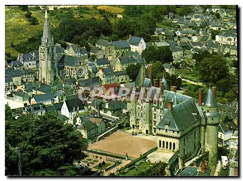 Cartes postales moderne Les Merveilles du Val de Loire Langeais Indre et Loire vue aerienne le Chateau XV siecle et ses