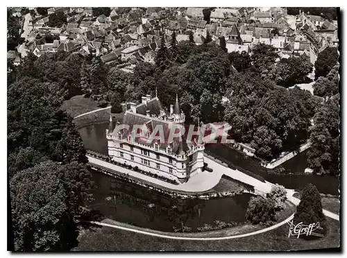 Cartes postales moderne En Touraine les Chateaux de la Loire Azay le Rideau Indre et Loire vue aerienne le Chateau et le