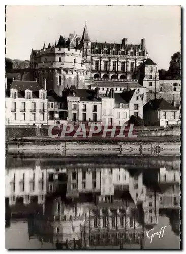 Cartes postales moderne En Touraine les Chateaux de la Loire Amboise I et L le Chateau vu des Bords de la Loire