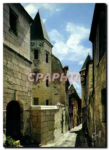 Moderne Karte En Touraine Chinon Indre et Loire Vieille rue dans le quartier du Grand Garroi