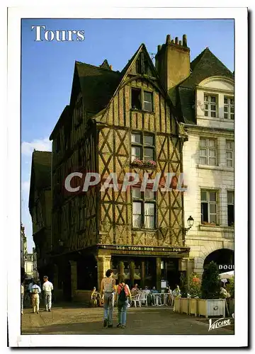 Cartes postales moderne Les Merveilles du Val de Loire Tours Indre et Loire Maison du XV siecle Place Plumereau