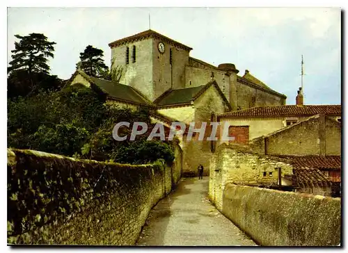 Moderne Karte Angles Vendee Abside et clocher de l'eglise Notre Dame XII et XIII S