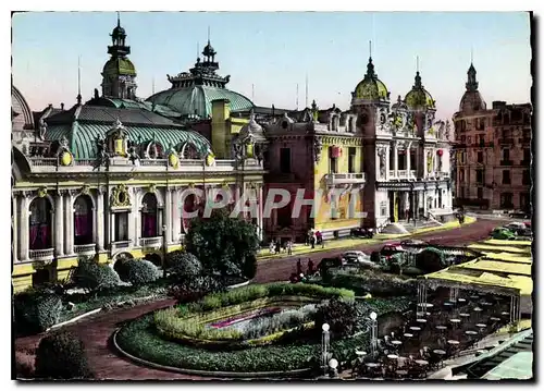 Moderne Karte Principaute de Monaco le Casino ses Jardins l'Hotel de Paris