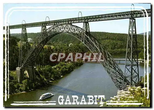 Cartes postales moderne Le Cantal Touristique Viaduc de Garbit Construit de 1880 a 1888 par l'Ingenieur Boyer Promenades