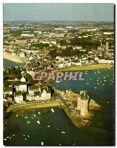 Moderne Karte La Bretagne en Couleurs Saint malo Saint Servan le Port de Saint Servan et la Tour Solidor