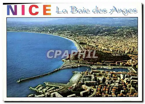 Cartes postales moderne Cote d'Azur Nice Alpes Maritimes la Baie des Anges vue du ciel