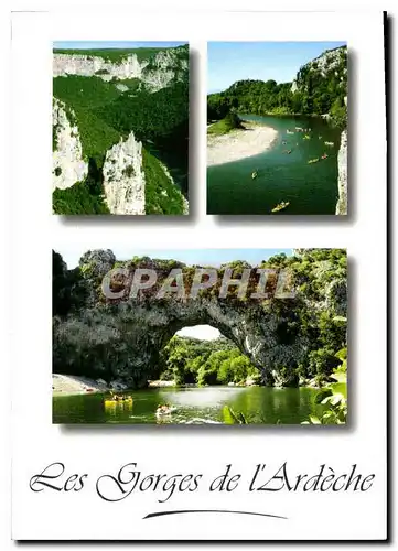 Moderne Karte Paysage du Vivarais les Gorges de l'Ardeche