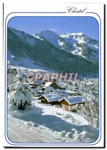 Cartes postales moderne Portes du Soleil Chatel Hte Savoie Echappee sur le Coeur du Village et la tete du Linga