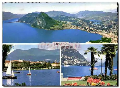 Moderne Karte Saluti da Lugano