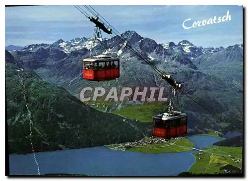 Moderne Karte Silvaplana Luftseibahn Corvatsch