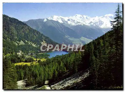 Moderne Karte Lac de Champex et Grand Combin