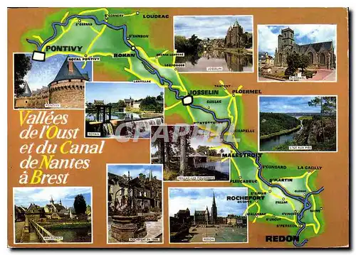 Cartes postales moderne Vallees de l'Oust et du Canal de Nantes a Brest