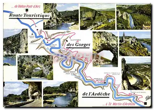 Cartes postales moderne Route Touristique des gorges de l'Ardeche