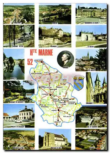 Cartes postales moderne Haute Marne Prefecture Chaumont Sous Prefectures Langres St Dizher hommes celebres le sculpteur