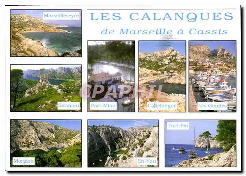 Moderne Karte Les Calanques B du R