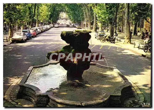 Cartes postales moderne Reflets de Provence Aix en provence B du R le Cours Mirabeau la fontaine des 9 canons 1691