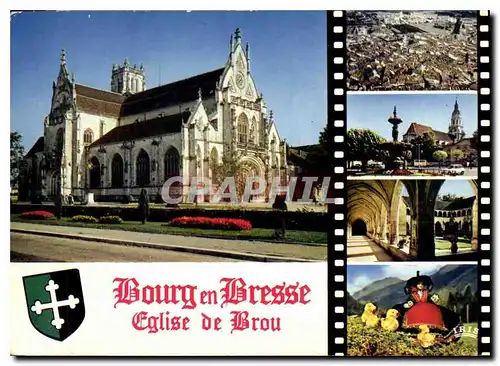 Moderne Karte Bourg en Bresse Eglise de Brou Eglise de Brou debut XVI S vue aerienne Cl Heurtier Rennes Eglise