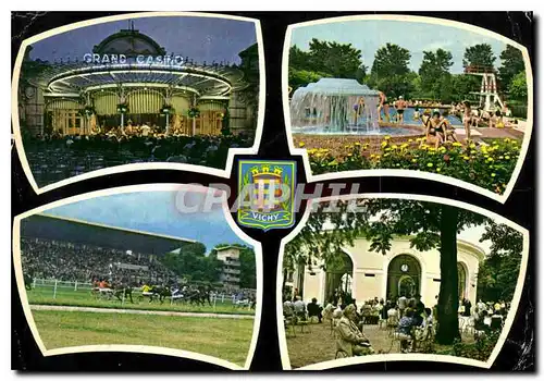 Moderne Karte Vichy le Grand Casino l'Hippodrome la Piscine du Sporting club la Source de l'Hopital