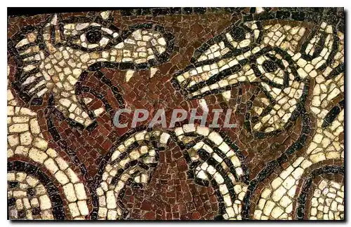 Cartes postales moderne Monastere de Ganagobie Prieure fonde avant 939 Eglise du XIIeme Mosaique du XIIeme detail Lions