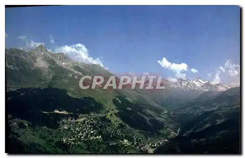 Cartes postales moderne Meribel Savoie vue generale de la Station et Meribel Mottaret dent de Burgin et Mont Vallon