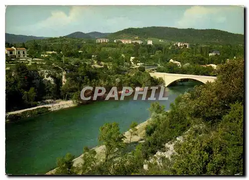 Cartes postales moderne Paysages de France Greoux les Bains Alpes de Haute Provence Pont sur le Verdon au loin les Studi