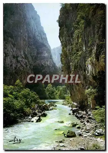 Moderne Karte Les Gorges Pittoresque du Verdon Effet de lumiere dans le fond des Gorges aux Falaises du Bauche