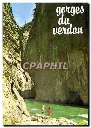 Moderne Karte Les Gorges du Verdon Alpes de Haute Provence Var un des sites les plus grandioses du Monde ici l