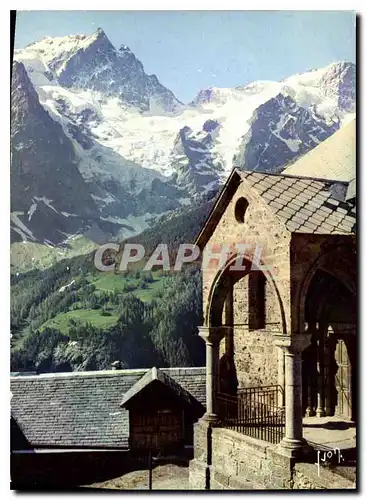 Moderne Karte La Meije vue du village des terrasses Hautes Alpes