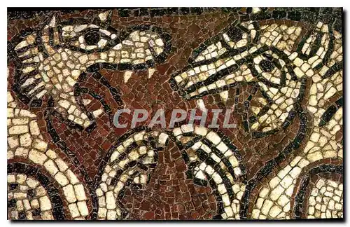 Cartes postales moderne Monastere de Ganagobie Prieure fonde avant 939 Eglise du XIIeme Mosaique du XIIeme detail Lions