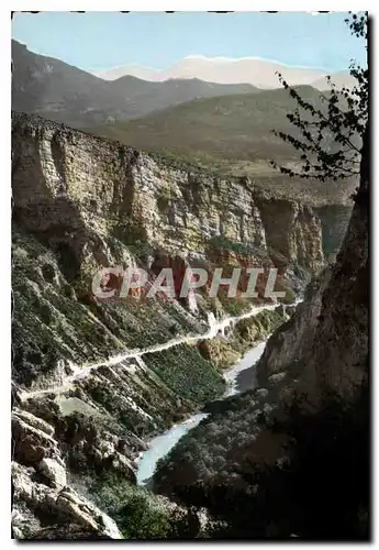 Moderne Karte Gorges du Verdon Route entre Castellane et Point Sublime defile de Carejuan