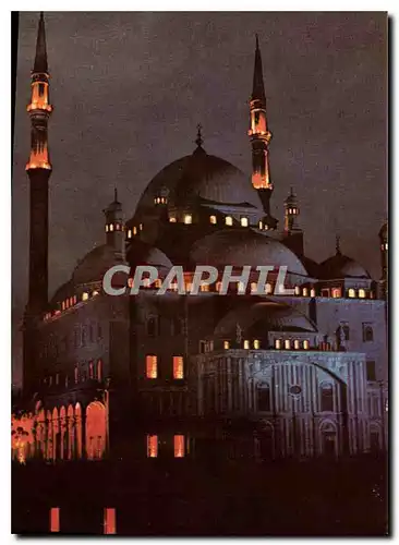 Cartes postales moderne Kairo Citadel Mohamed Aly Mosque illuminated by night