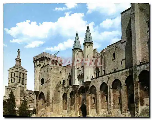 Moderne Karte Avignon Vaucluse le Palais des Papes facade occidentale