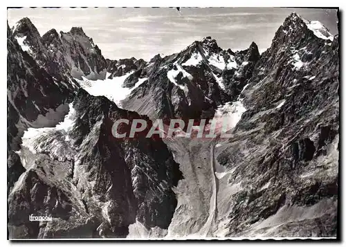 Moderne Karte Le Glacier Noir de l'Ailefroide aux Ecrins