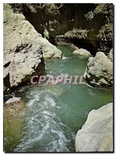 Moderne Karte Gorges du Verdon site le plus grandiose du monde entree du Verdon dans un canyon etroit de roche